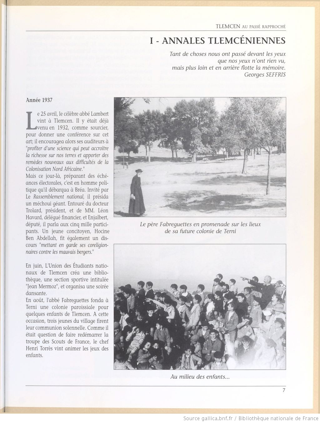 Tlemcen au passe rapproche 1937